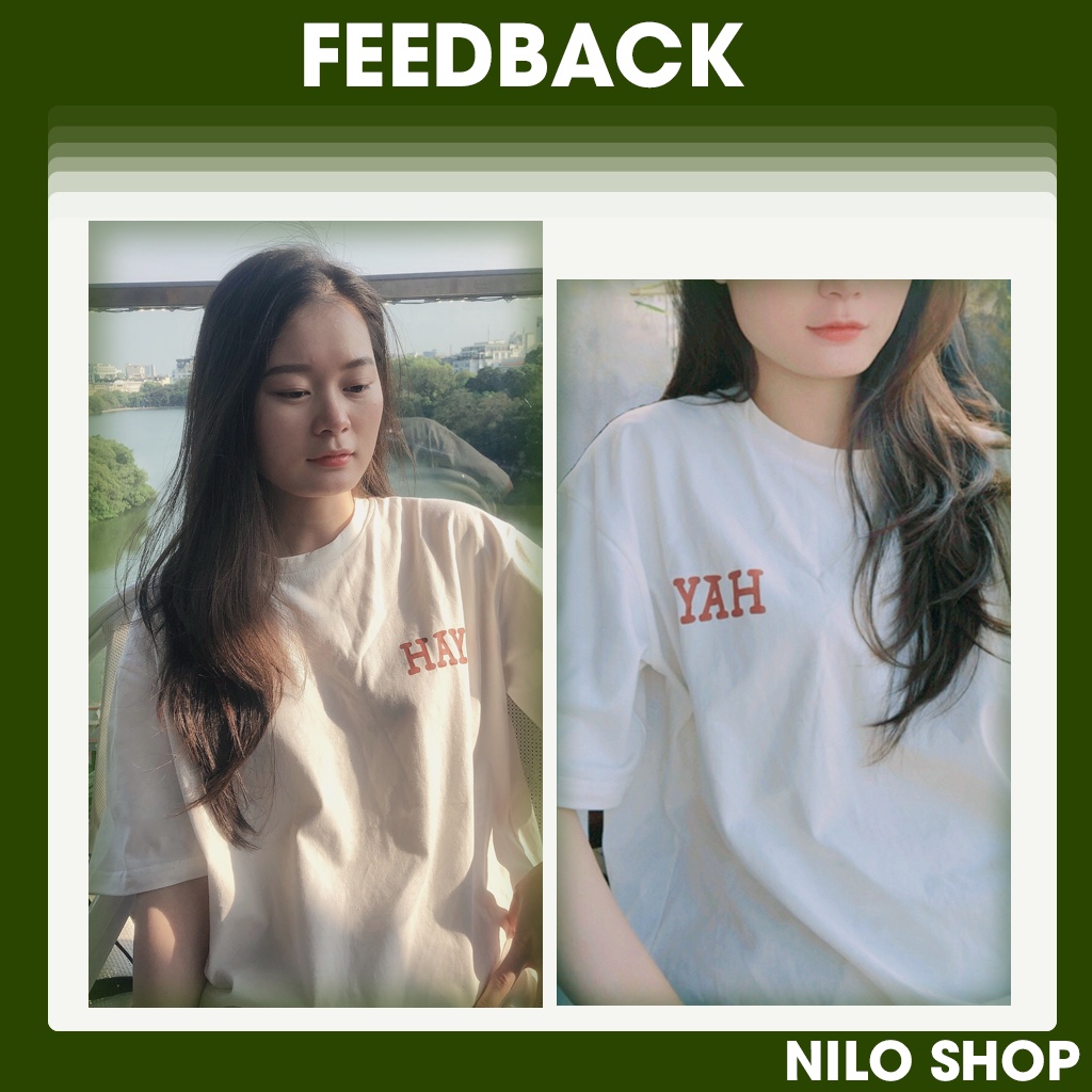 Áo Thun Nam Nữ Unisex Tay Lỡ Chất Cotton Form Rộng In Chữ Hayo Mặc Mùa Hè Thoáng Mát NILO