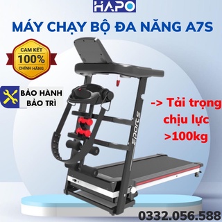 Máy chạy bộ đa năng a7s sport, máy chạy bộ tại nhà cao cấp, kèm đai massage, mẫu mới 2021 kèm ảnh thật