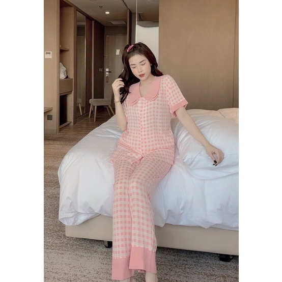 Bộ Lụa Mango Tay Ngắn Chất Liệu Lụa Mango Cao Cấp Mặc Nhà Pyjama