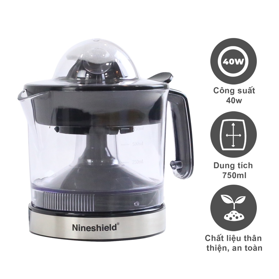 Máy vắt cam Nineshield KB L6 viền inox, Bảo hành chính hãng