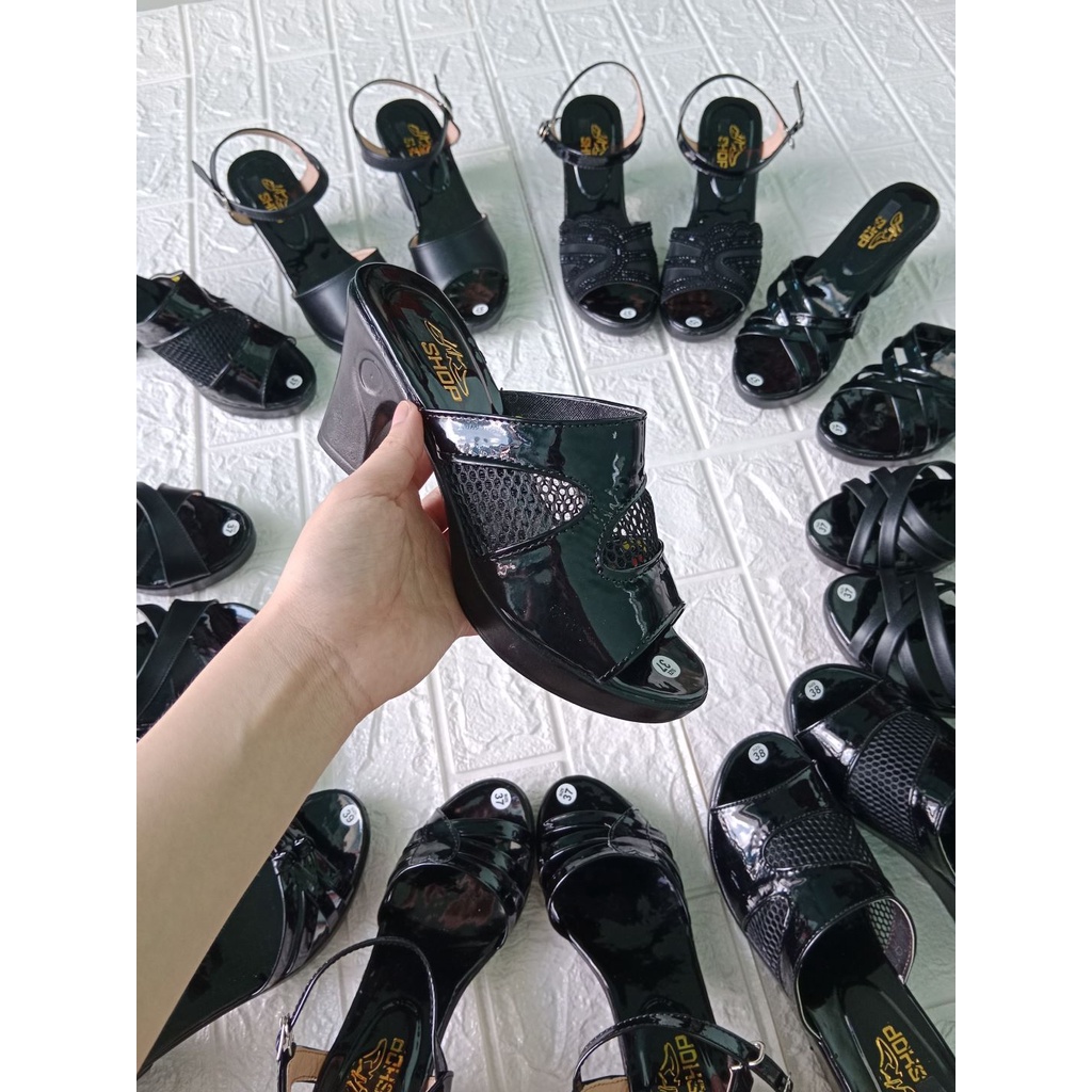 Dép nữ cao gót ĐẸP mẫu lưới gót vuông 7 phân chắc chắn, Thời Trang hè KH-07