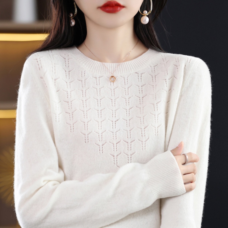 Áo Sweater Tay Dài Cổ Tròn Dáng Ôm Phong Cách Thời Trang Thu Đông Mới 2022