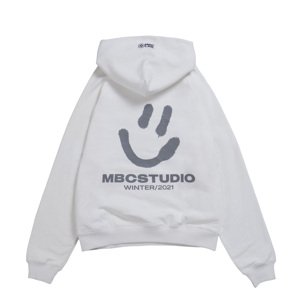 Áo Hoodie Nỉ Bông MBC Smiley - Đen/Trắng