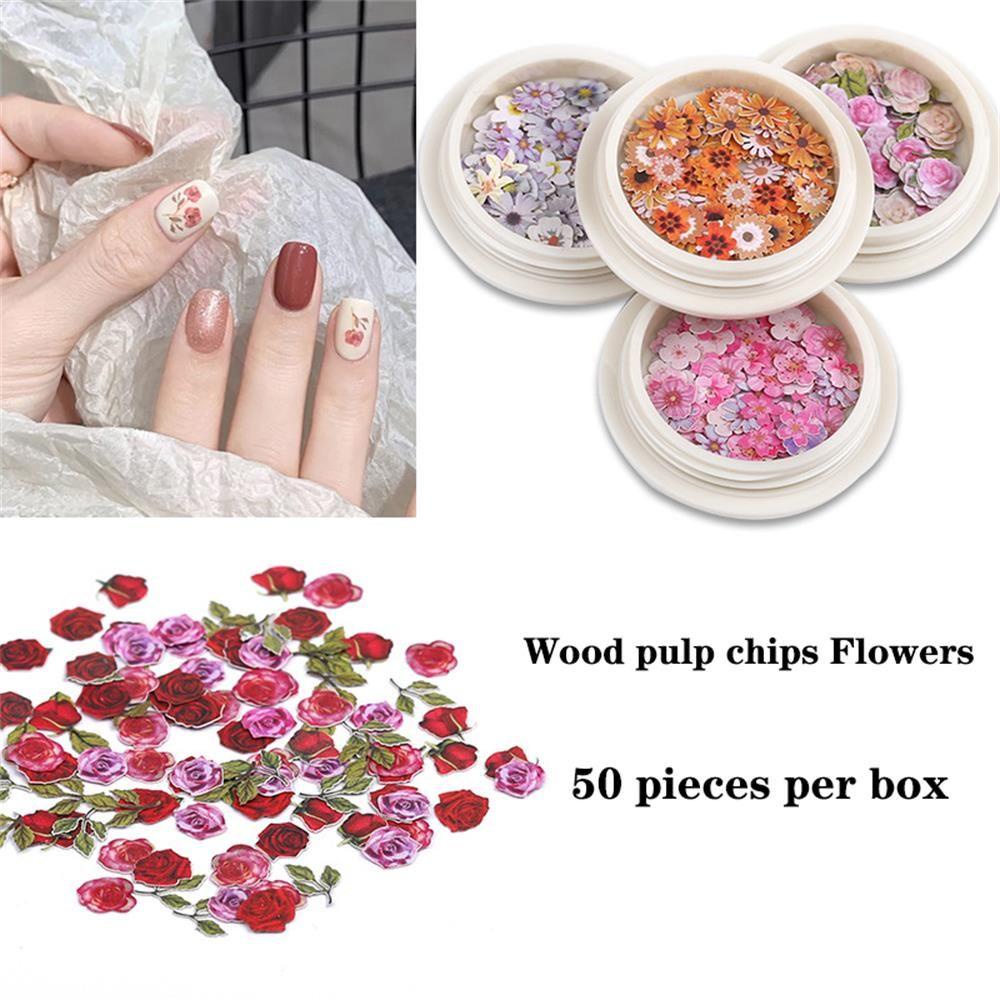 Hộp Bột Kim Tuyến Hình Hoa Cúc Lấp Lánh Trang Trí Móng Tay