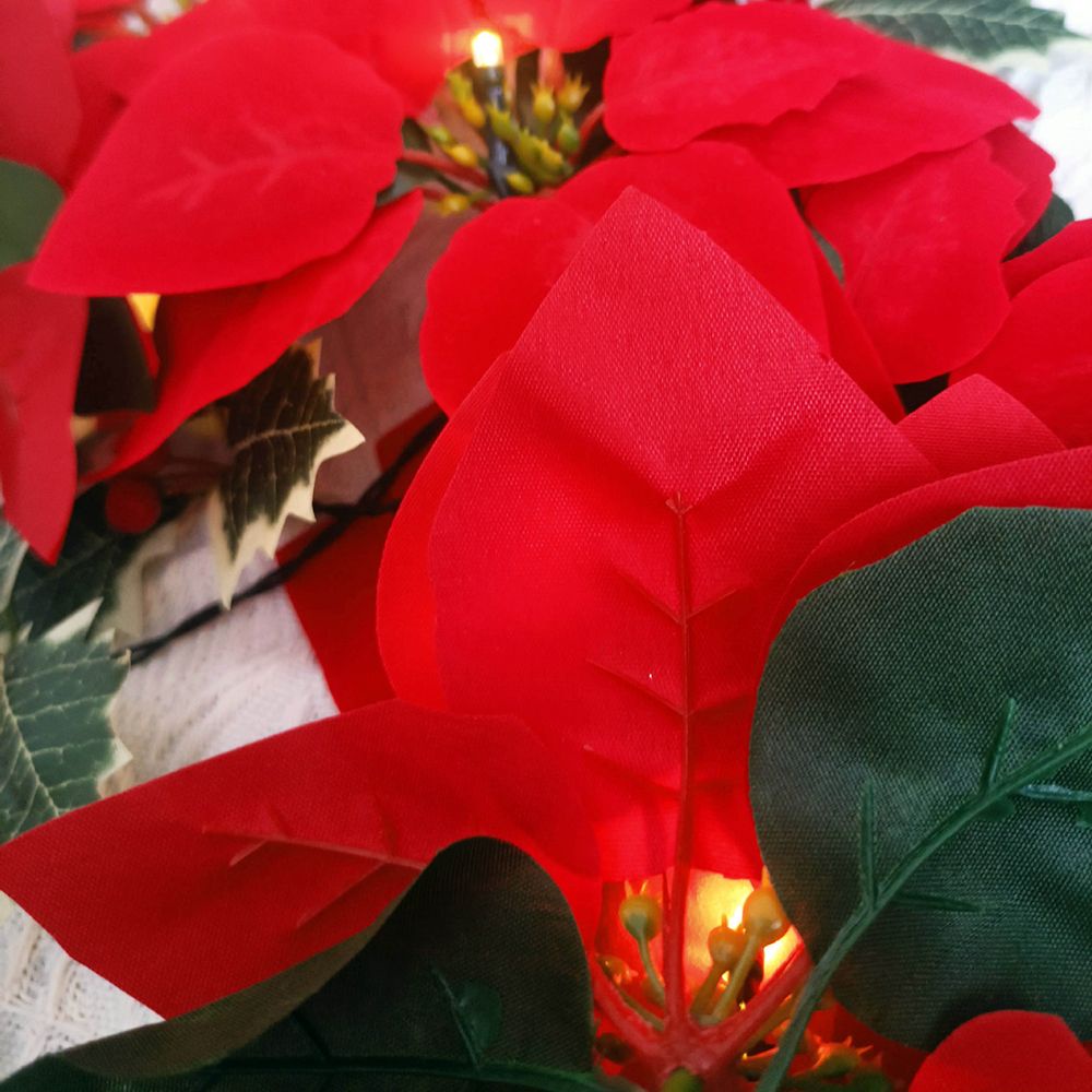 Dây đèn LED 10 bóng dài 2m hình hoa trang trí giáng sinh