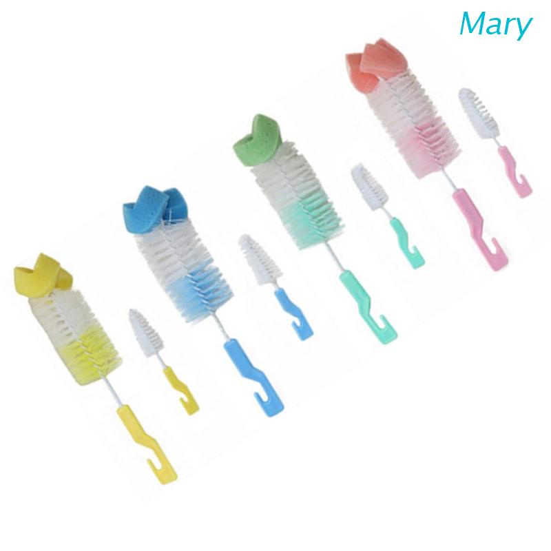 Set 2 cọ làm sạch bình sữa trẻ em 360 độ tiện dụng bền bỉ