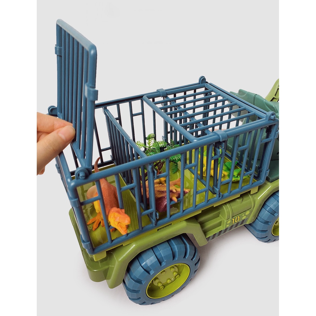 (CHỌN LOẠI) Bộ Đồ Chơi Xe Tải 15 Con Khủng Long, Mô Hình Cây Và Trứng Khủng Long Cho Bé