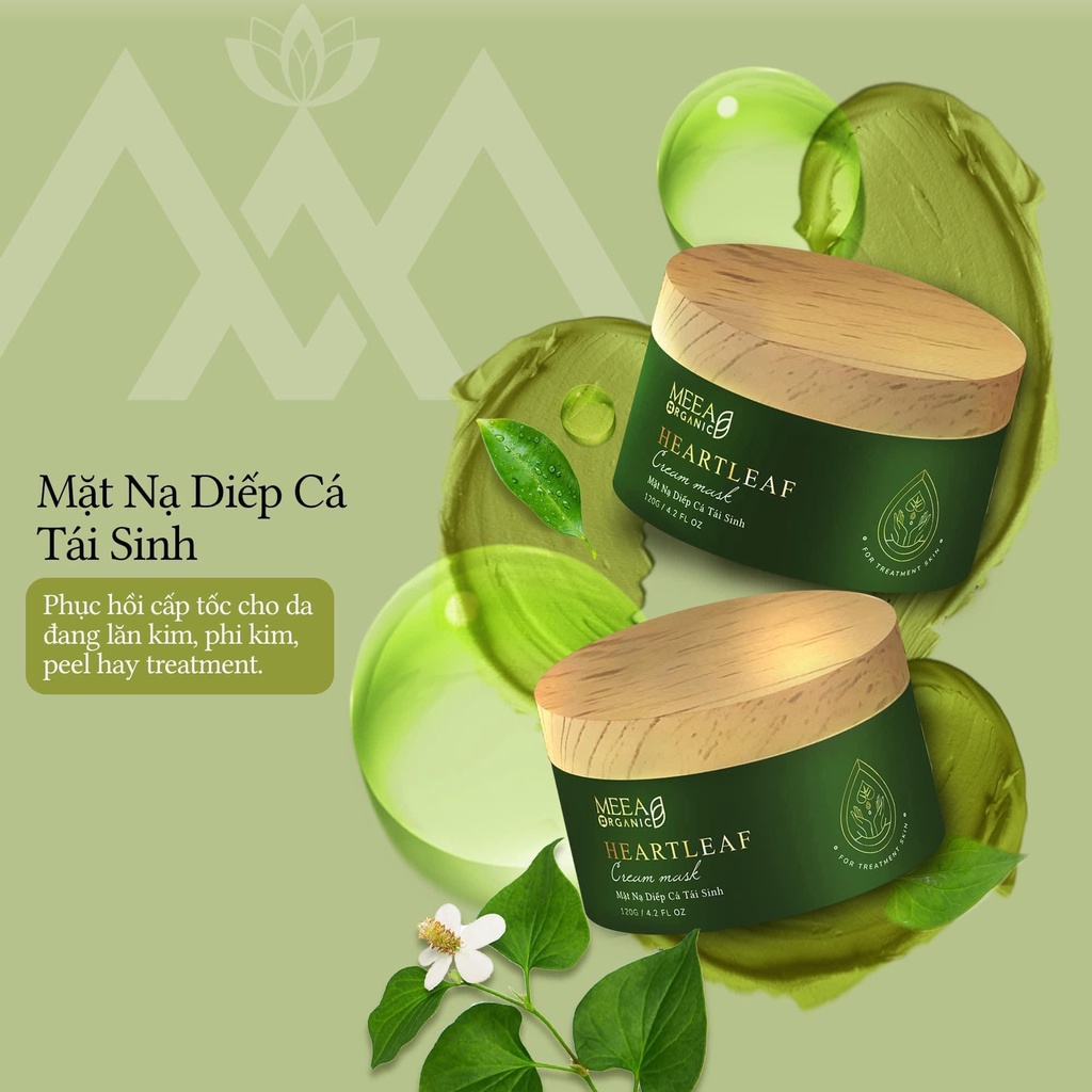 Mặt Nạ Rau Diếp Cá Meea Organic Heartleaf Cream Mask Mặt Nạ Dưỡng Trắng Da