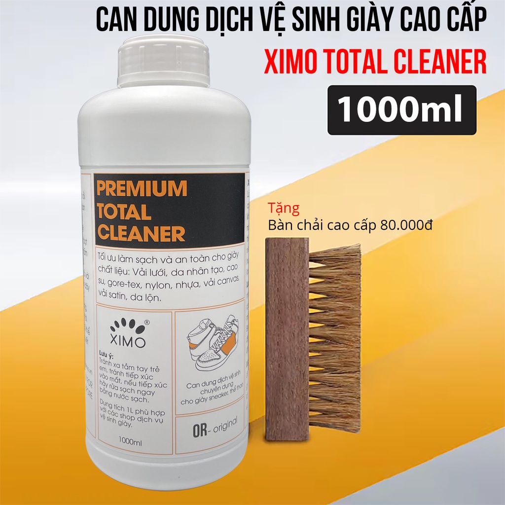 Can Dung Dịch Vệ Sinh Giày XIMO Premium Total Cleaner 1000ml - Chuyên cho các đại lý giặt giày