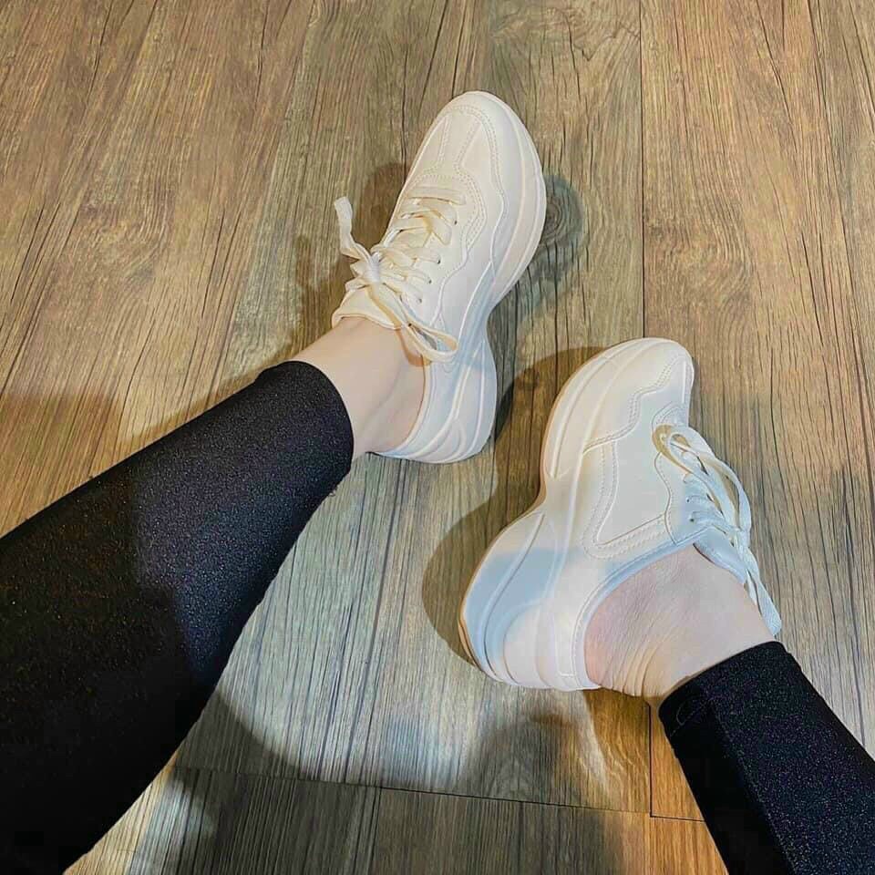 Giày thể thao nữ độn đế tăng chiều cao FREE SHIP màu Karo cực đẹp siêu hot