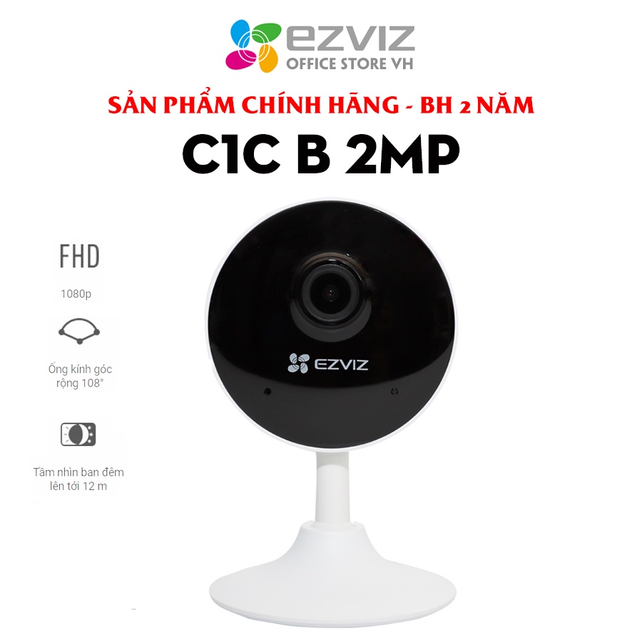 [MUA 2 TẶNG 1 QUÀ EZVIZ] Camera EZVIZ C1C B 1080P H265, đàm thoại 2 chiều , 2mp hàng chính hãng