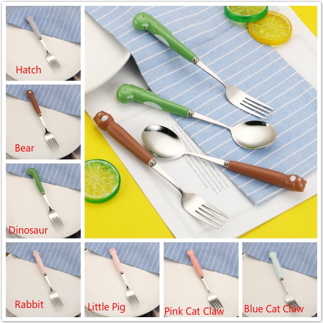 Muỗng/ Nĩa ăn hình động vật đáng yêu dành cho bé