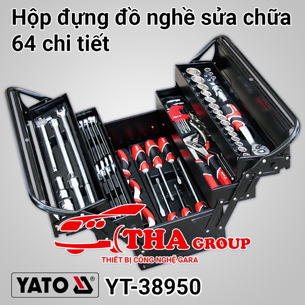 Hộp đựng đồ nghề sửa chữa 64 chi tiết Yato YT-38950