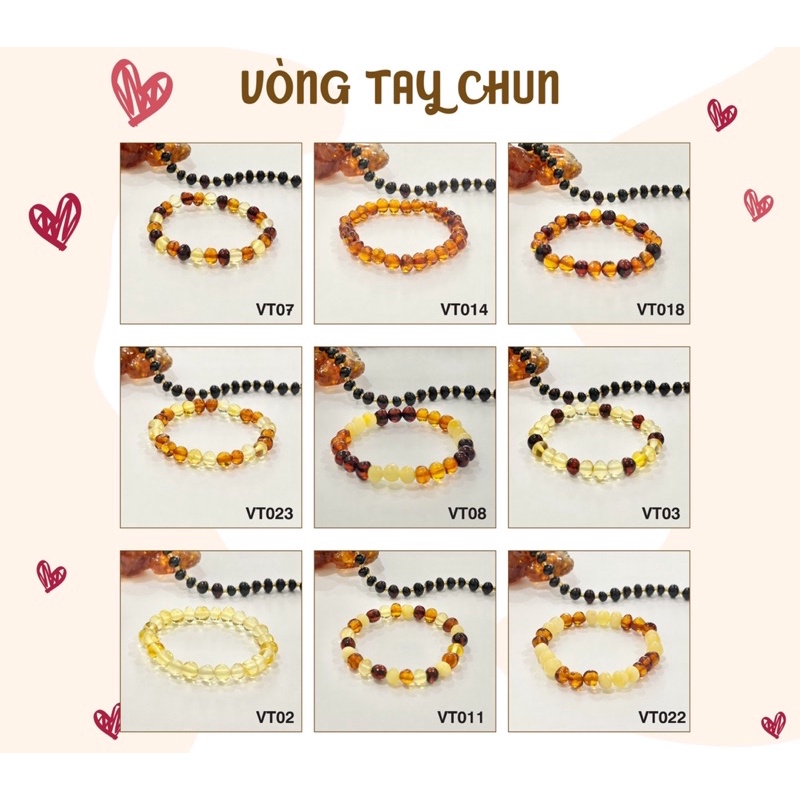 Ambre - Vòng hổ phách (Vòng tay / Vòng cổ) quà tặng sức khoẻ cho bé