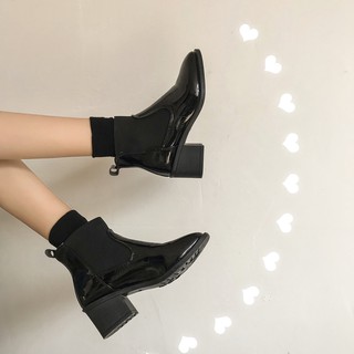 (Order) Ankle Boots da màu đen cực chất - ảnh thật cuối