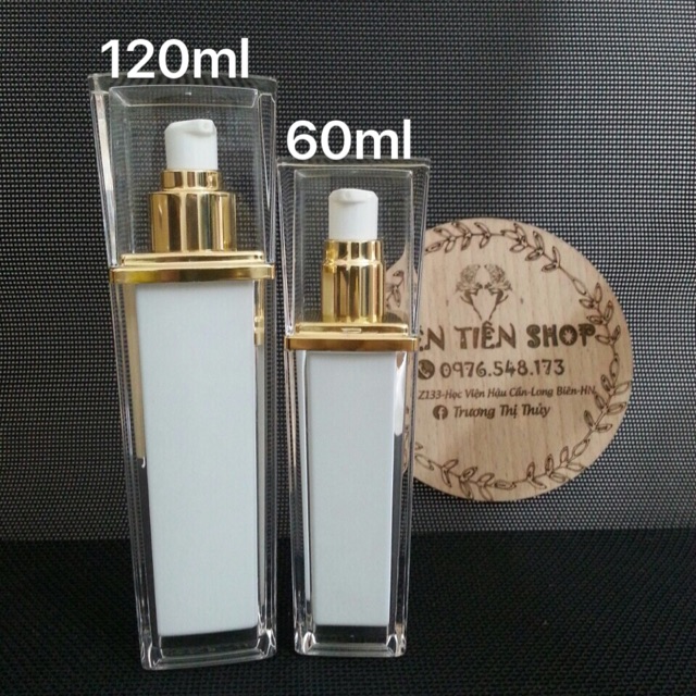 Chai nhựa vuông cao cấp 30ml, 60ml, 120ml