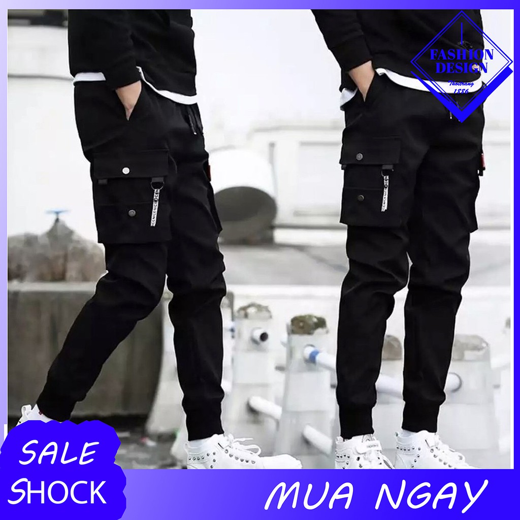 [Mã FAMAYMA giảm 10K đơn 50K] Quần Jogger Nam Túi Hộp Chất Poly Cao Cấp