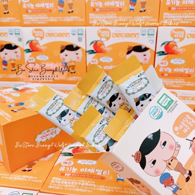 Thạch Rau Củ Quả Hữu Cơ Vị Quýt JEJU Hàn Quốc gói 20gr