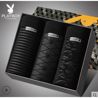 Combo 3 quần lót nam boxer - mã ql1218-29 chính hãng playboy/ quần lót nam lưới thoáng khí/ quần lót nam sexy
