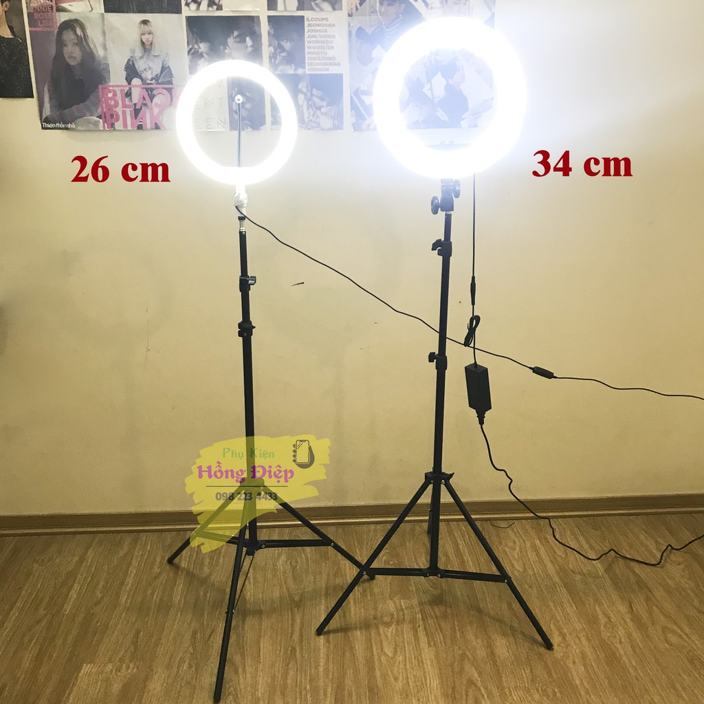 Bộ Đèn Led Livestream Size 26cm (Kèm Cả chân Đỡ & kẹp điện thoại) | BigBuy360 - bigbuy360.vn