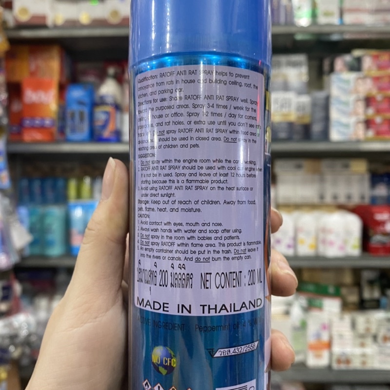 Bình xịt đuổi chuột hàng Thái Lan 200ml