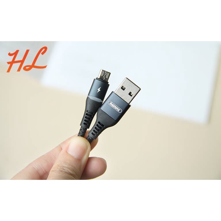 Cáp Sạc MICRO USB Remax RC-152m Dài 1M, Dây Dù Siêu Bền, Có Đèn Led - Hưng Long PC