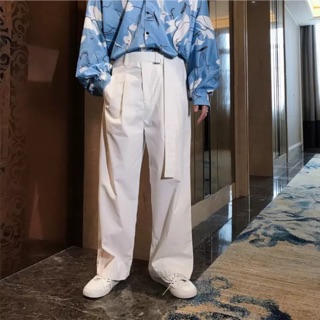 (ORDER) Quần baggy đáy sâu phong cách nam trắng