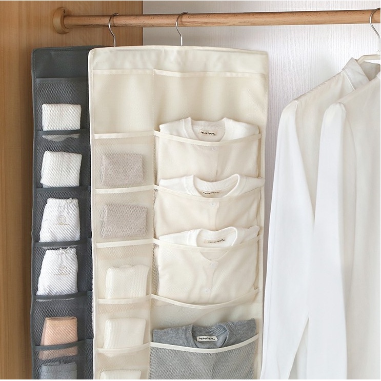 Túi treo tường đựng đồ lót, tất 30 ô tiện dụng chất đẹp GD59