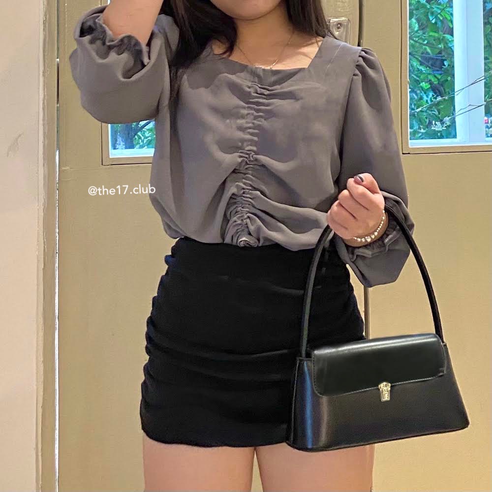 [Có sẵn] KAMI CROPTOP - ÁO CROPTOP NỮ TAY DÀI BỒNG BỀNH HÀN QUỐC (Ảnh tớ tự thực hiện)