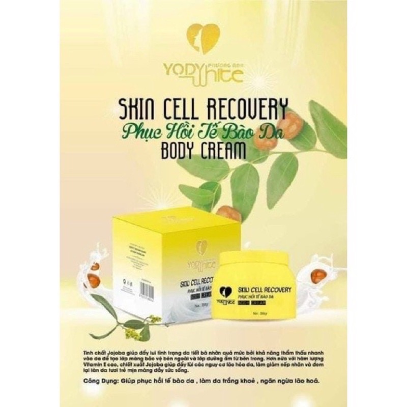 kem body bong da - tái tạo da Phương Anh Yody White 250g Chính hãng