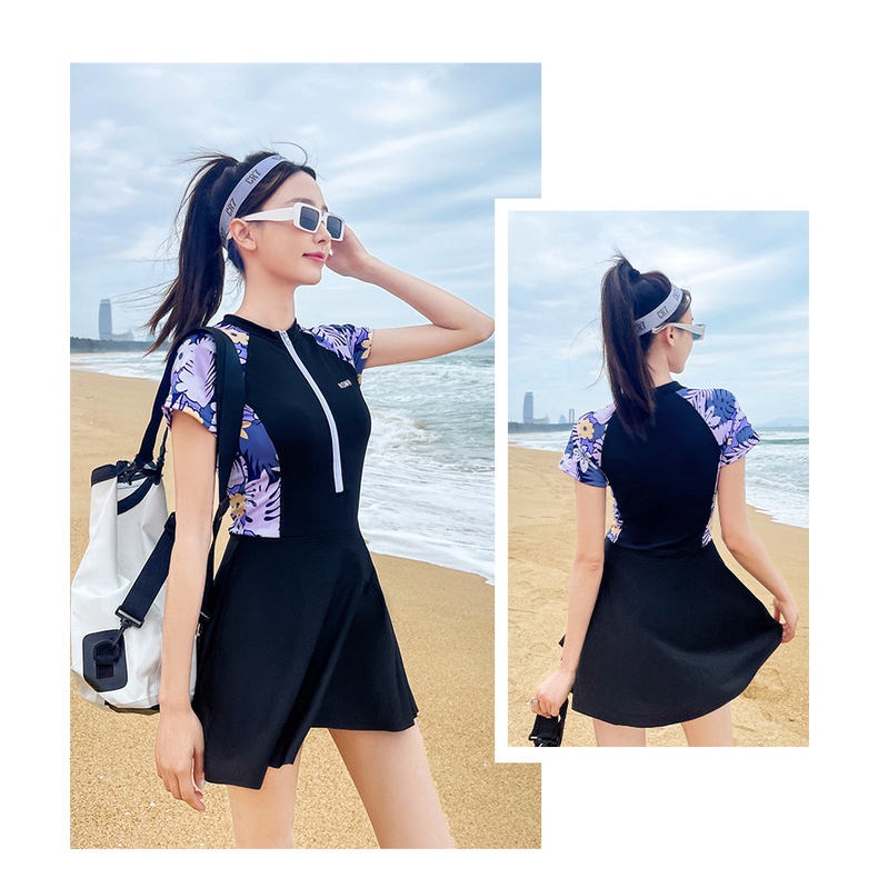 đồ bơi thể thao đồ bơi hàn quốc 1 mảnh cho nữ liền thân set liền thân đồ tắm biển nữ một mảnh kín đáo Bộ Đồ Bơi Một Mảnh Che Bụng Phong Cách Hàn Quốc Mới Dành Cho Nữ