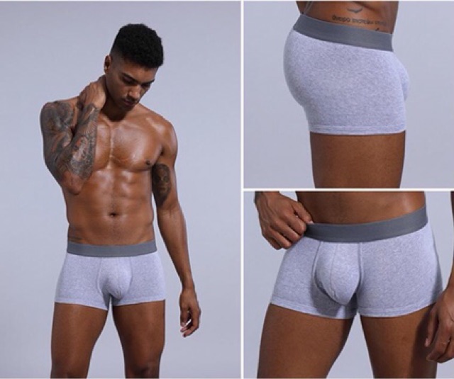 Quần lót nam dạng đùi thun cotton màu trơn