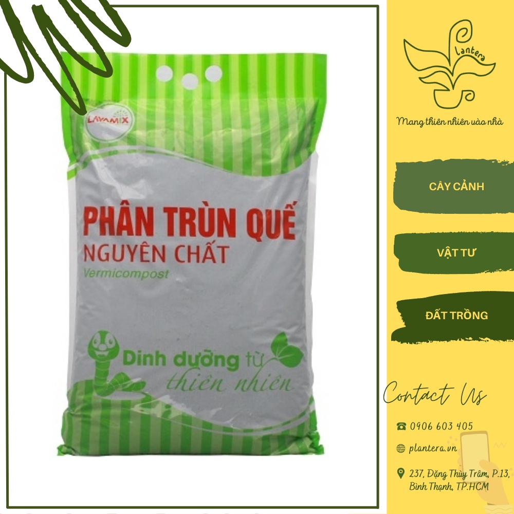 Phân Trùn Quế Hữu Cơ Nguyên Chất Lavamix 5Kg - Phân Hữu Cơ - Phân Dạng Bột - Phân Trùn Quế