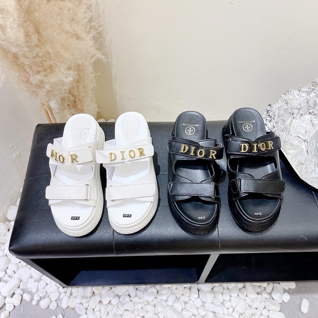 Dép 2 quai nữ đế xuồng chất liệu da cực xinh