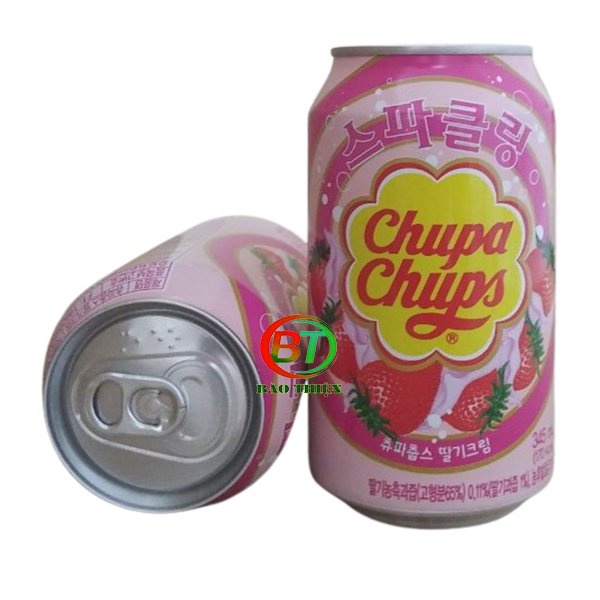 Nước uống Chupa Chups (3 vị) Hàn Quốc lon 345ml