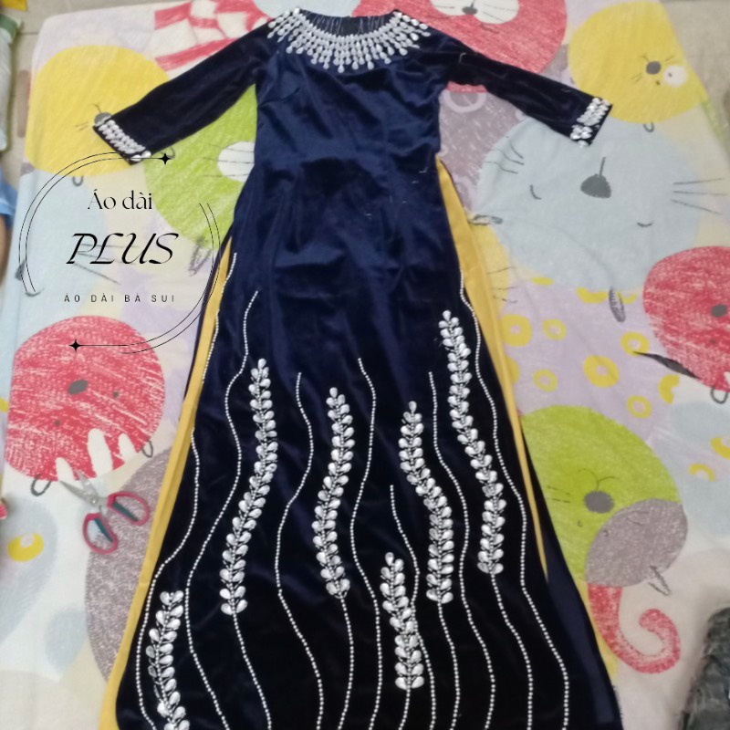 Áo dài nhung - Áo dài bà sui cao cấp dành cho mẹ ADP01