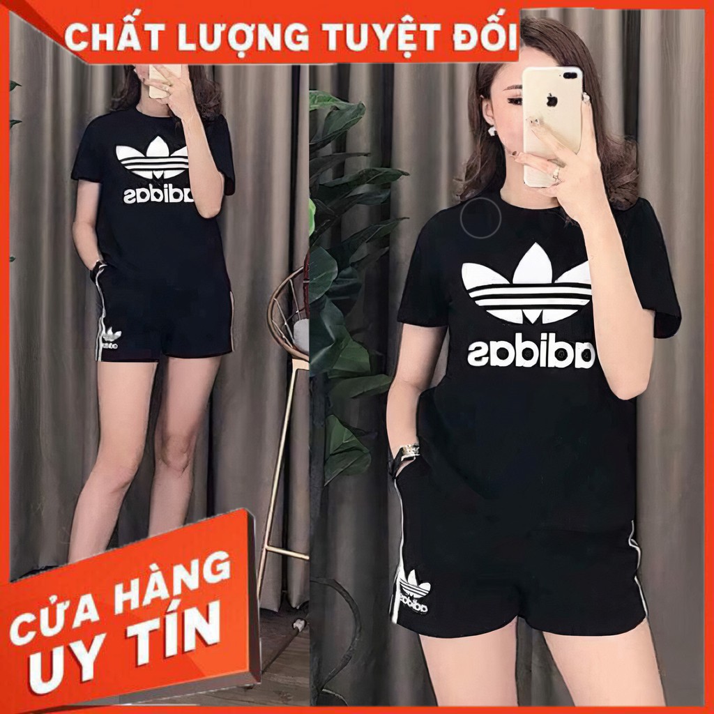 [FreeShip – Hàng cao cấp] Áo phông đen in logo Adidas cho nam và nữ chất liệu cotton mát lạnh cho mùa hè