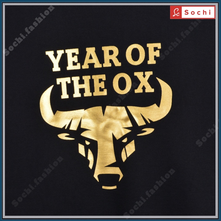 Áo nỉ dài tay nam, áo thu đông sweater mềm mịn vừa người in The OX mã SW.616