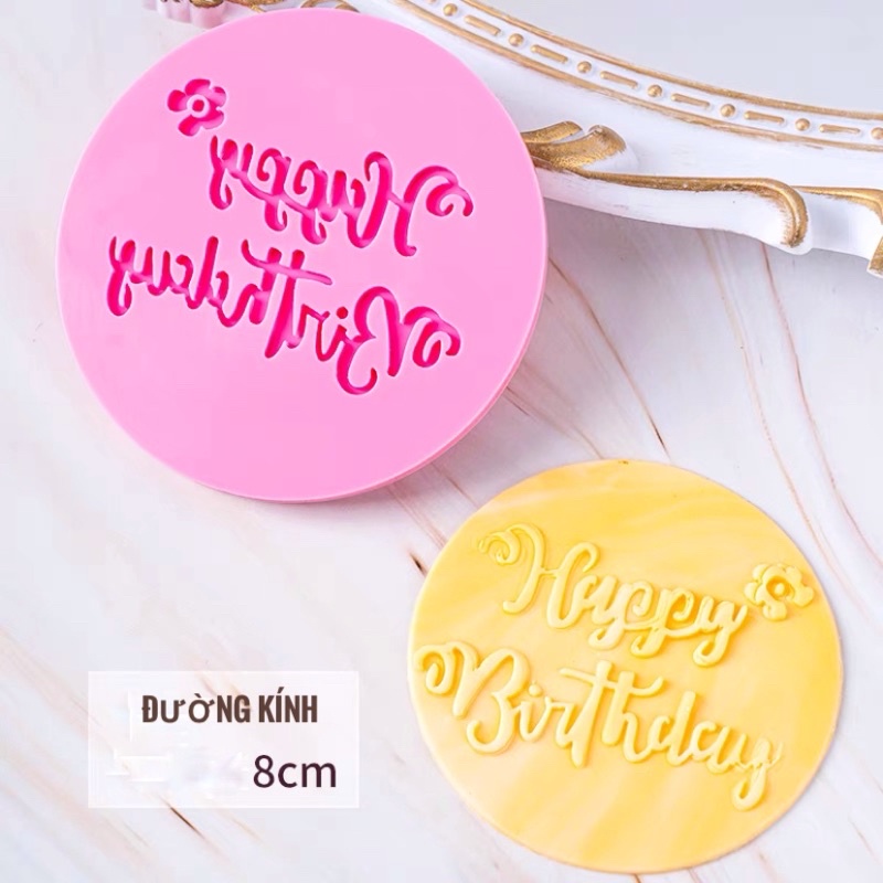 Khuôn nhấn chữ nổi fondant/đất sét