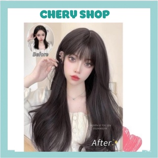 Tóc giả nữ cả đầu 💄FREESHIP💄 Tóc giả nguyên đầu xoăn đuôi dài mã 8136