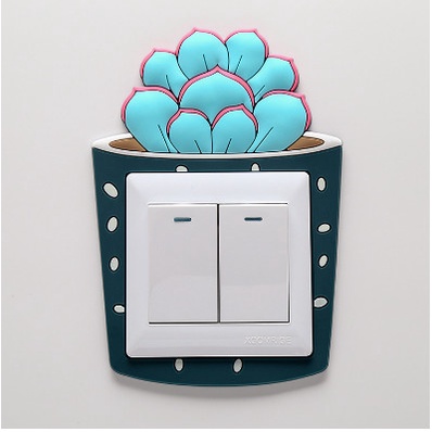 Miếng Silicon Dán Trang Trí Công Tắc Đèn Ổ Điện Họa Tiết 3D Độc Đáo - Miếng dán decor