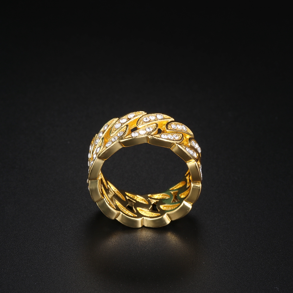 Nhẫn đính đá sáng bóng thời trang cho nam nữ