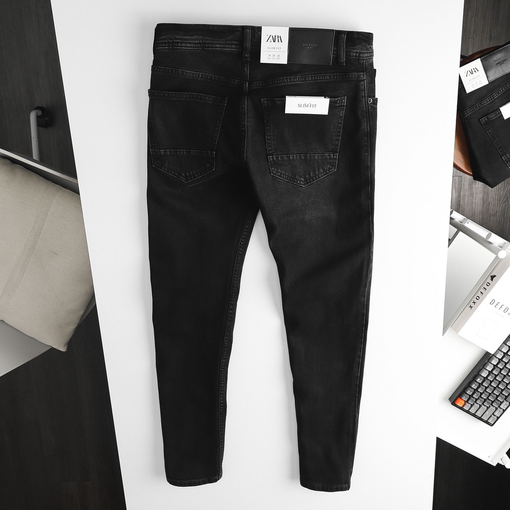 Quần Jean nam ZR xám đen(Form Slimfit,chất vải co dãn,ống quần 15-18cm,hàng VNXK) 2108 | BigBuy360 - bigbuy360.vn