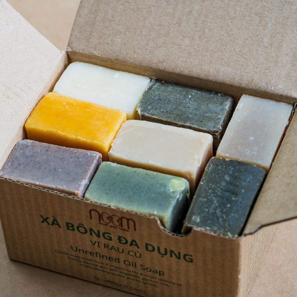 Hộp 8 Bánh Xà Bông Rau Củ Tự Nhiên Noom Nhiều Mùi Hương
