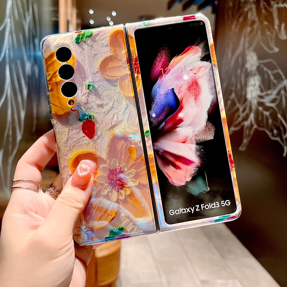 Ốp Điện Thoại Dẻo Mỏng In Họa Tiết Hoa Vàng Cho Samsung Galaxy Z FLIP 4 FOLD 4 3