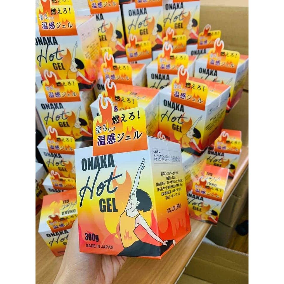 Gel TAN MỠ BỤNG Onaka Hot Gel Nhật Bản 300g đánh tan mỡ bụng, bắp tay đùi mông