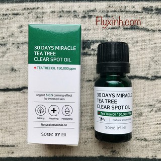 Tinh Dầu Tràm Trà Some By Mi 30 Days Miracle Tea Tree Clear Spot Oil 10ML