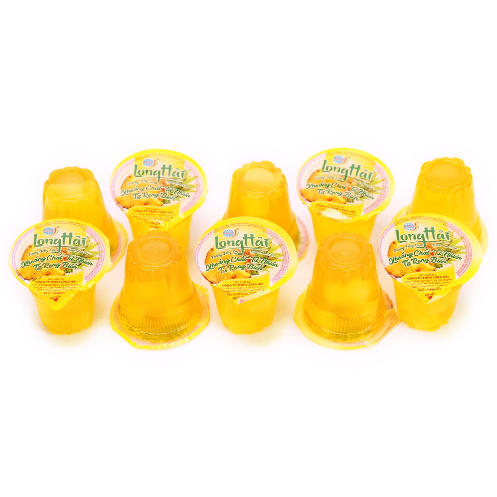 Nước rau câu Long Hải 95g/cốc đóng vỉ 05 cốc