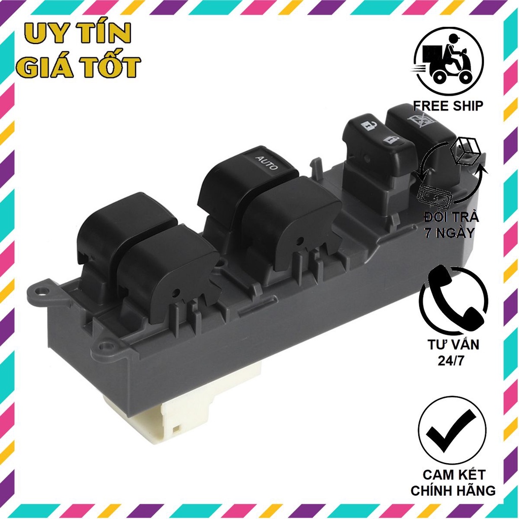 ✅GIÁ TỐT✅Công Tắc Lên Xuống Kính Toyota Yaris Vios Điều khiển Quá Trình Nâng Hạ Kính Đơn Giản Nhất - Mã 84820-0D140