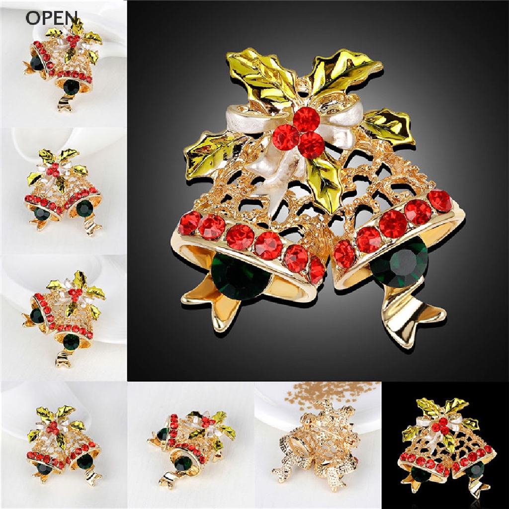 Op Mới Pha Lê Cài Áo Bó Hoa Cưới Cô Dâu Chuông Người Tuyết Cây Thông Giáng Sinh